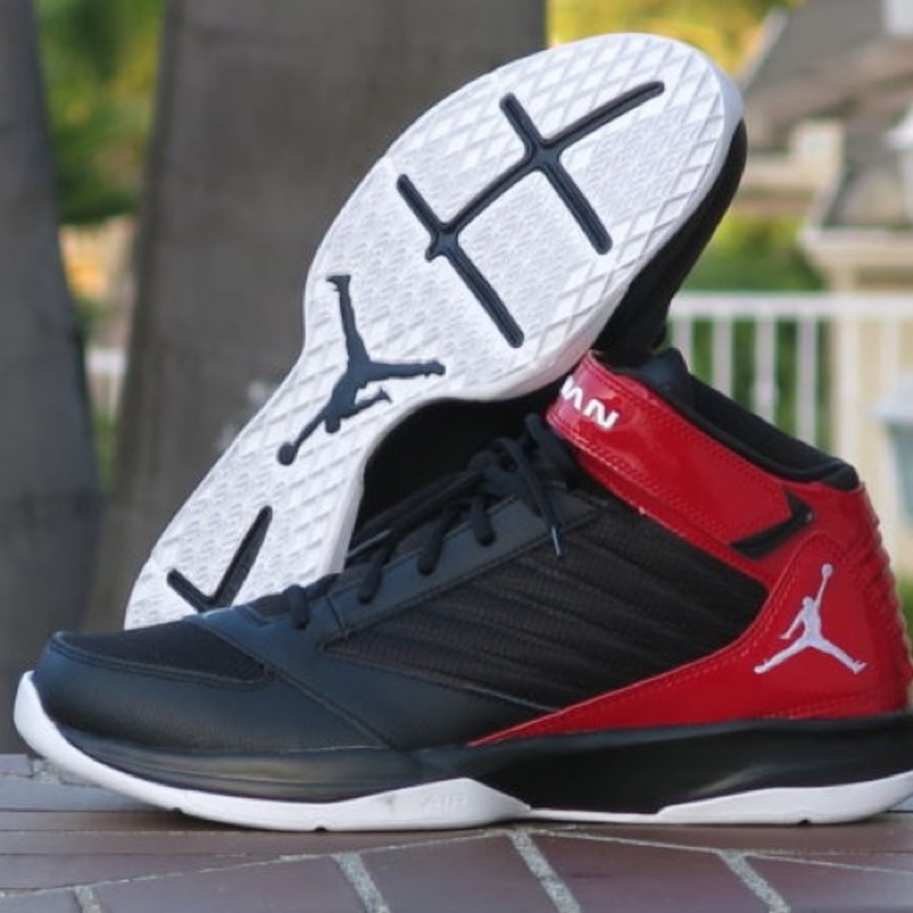 Men Jordan BCT Mid 3 Shoes S12 Black Gym Red